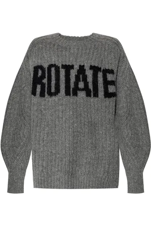ROTATE Intarsien-Pullover mit Logo