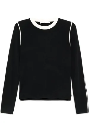 B+AB Strick-Sweatshirt mit Kontrastborte