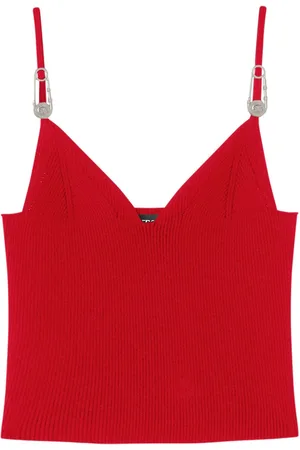 VERSACE Safety Pin Cropped-Top
