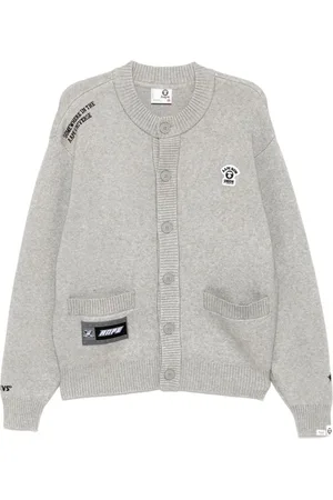 A Bathing Ape Cardigan mit Moonface-Logo