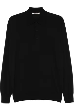 Auralee Fein gestricktes Poloshirt