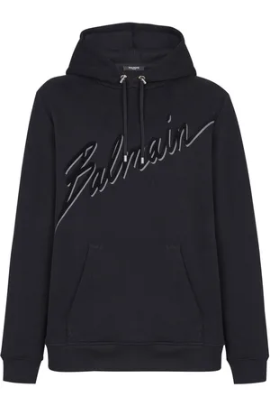 Balmain Hoodie mit beflocktem Logo