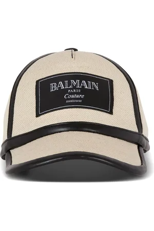 Balmain Baseballkappe aus Canvas mit Logo-Patch