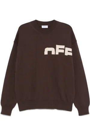 OFF-WHITE Pullover mit Intarsien-Logo