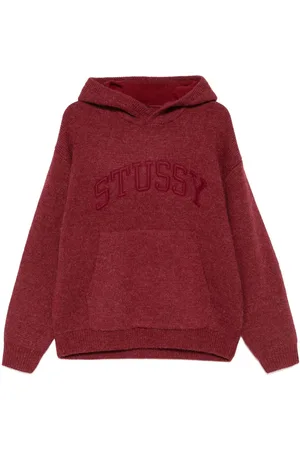 STUSSY Gestrickter Hoodie mit Patch