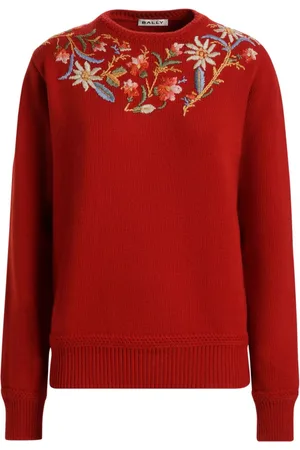 Bally Pullover mit Alpine Flowers-Stickerei