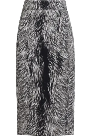 Dolce & Gabbana Midirock mit Pelz-Print