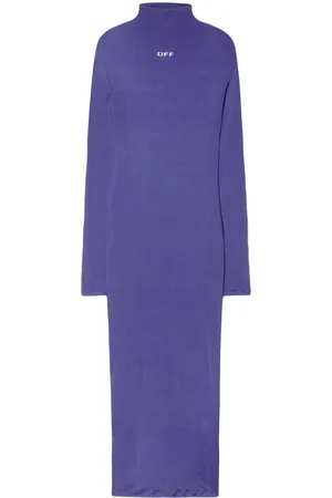 OFF-WHITE Geripptes Maxikleid