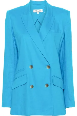 Diane von Furstenberg Doppelreihiger Chambray-Blazer