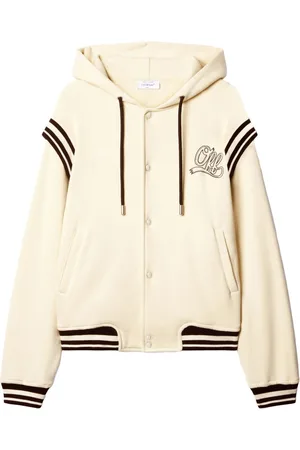 OFF-WHITE Fleece-Hoodie im College-Look