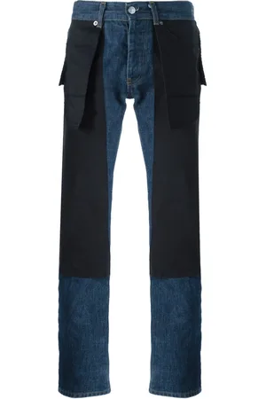 Helmut Lang Schmale Jeans mit mehreren Patches