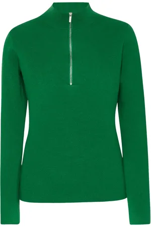 ROSETTA GETTY Gerippter Pullover mit Reißverschluss