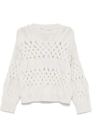 Brunello Cucinelli Kaschmirpullover mit Zopfmuster