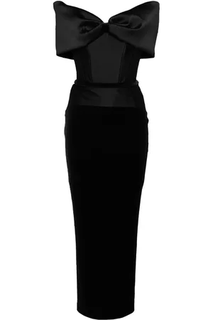 Cristallini Midikleid mit Einsätzen