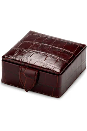 ASPINAL OF LONDON Lederbox mit Kroko-Optik