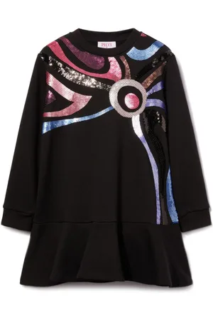 PUCCI Junior Kleid mit Marmo-Verzierung