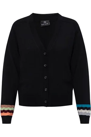 Paul Smith Cardigan mit gestreiften Bündchen
