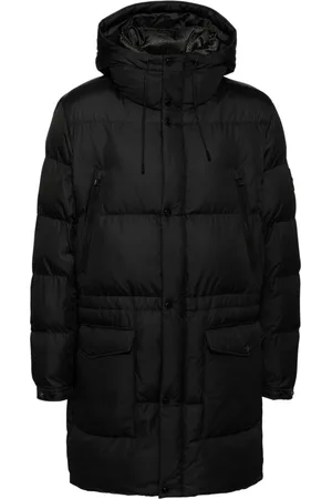 HUGO BOSS Gefütterter Mantel mit Logo-Patch