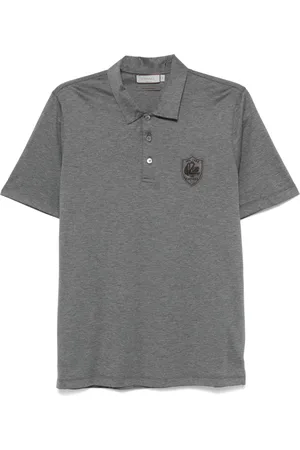 CANALI Poloshirt mit Logo-Patch