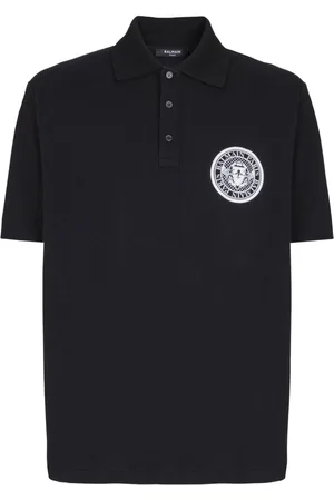 Balmain Poloshirt mit Münzen-Print