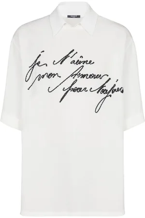 Balmain Poloshirt mit Love Letter-Stickerei