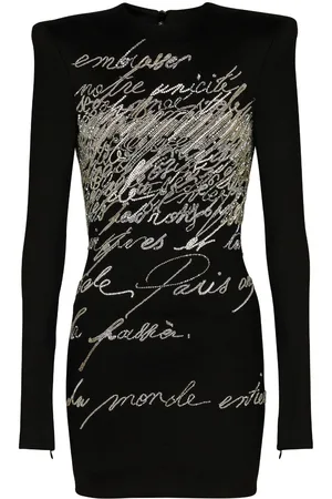 Balmain Minikleid mit Strass