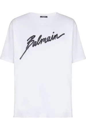 Balmain T-Shirt mit Logo-Stickerei