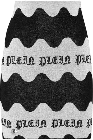 Philipp Plein Lurex-Minirock aus Logo-Jacquard