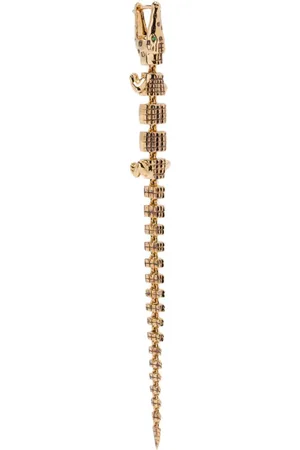 Bibi van der Velden 18kt Alligator Vertebrae Bite Gelbgoldohrring
