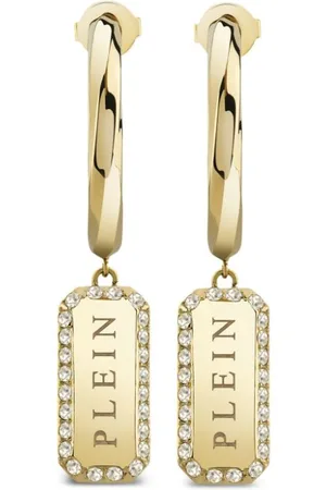 Philipp Plein Crystal Tag Ohrringe