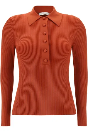 ZIMMERMANN Gerippter Pullover mit Polokragen