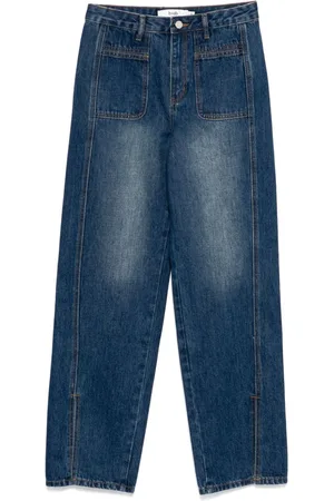 B+AB Jeans mit Kontrasteinsätzen