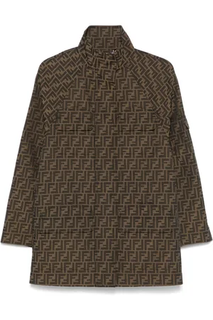 Fendi Kurzmantel aus Canvas mit FF