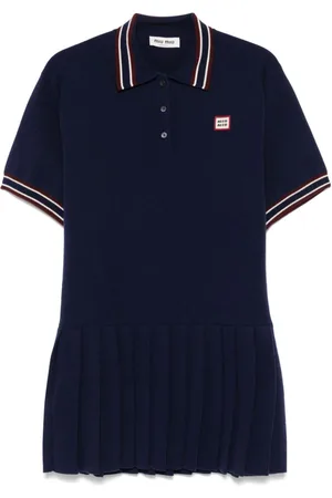 Miu Miu Minikleid mit Logo-Patch