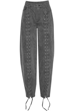 ROTATE Jeans mit Schnürung