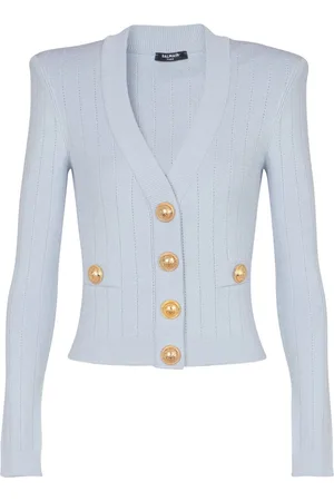 Balmain Cardigan mit gravierten Knöpfen