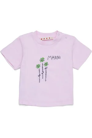 Marni T-Shirt mit Logo-Stickerei