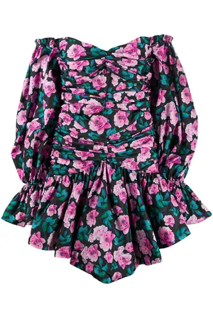GIUSEPPE DI MORABITO Schulterfreies Kleid mit Blumen-Print