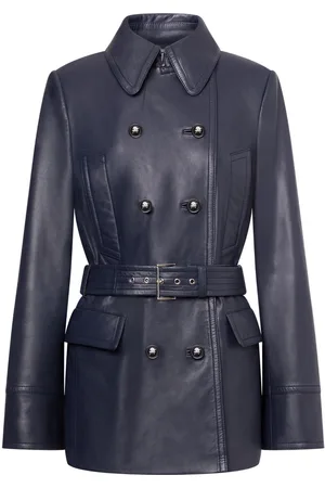 Alberta Ferretti Doppelreihige Lederjacke