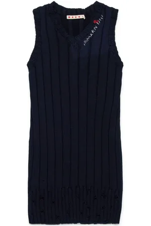 Marni Geripptes Strickkleid