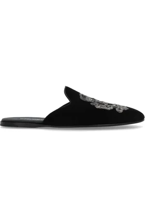 Dolce & Gabbana Slipper mit Logo-Stickerei