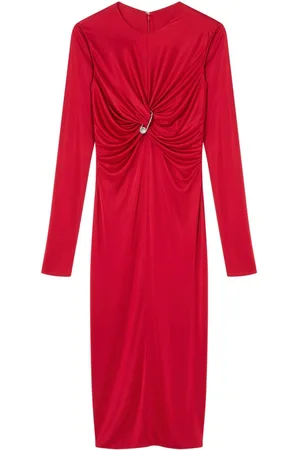 VERSACE Gerafftes Safety Pin Midikleid
