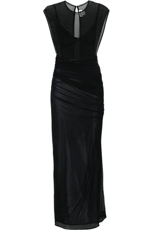 Jean Paul Gaultier Maxikleid mit beflocktem Logo