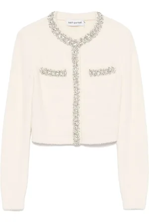 Self-Portrait Cardigan mit Kristallen