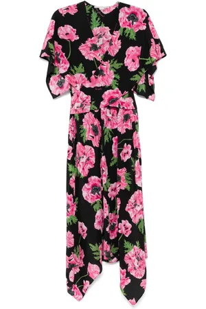 Stella McCartney Midikleid mit Blumen-Print