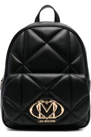 Moschino Rucksack mit Logo-Schild