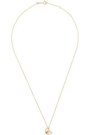 Aliita 9kt Letra C Gelbgoldhalskette mit Zitrin