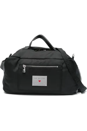 Moschino Reisetasche mit Logo-Schild