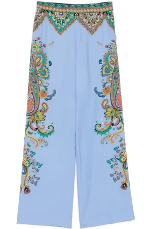 Etro Seidenhose mit Blumen-Print