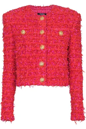 Balmain Cropped-Jacke aus Tweed